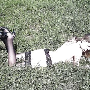 Anja shows off her huge teen tits