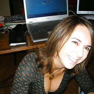 Cleavage big boob woman 3