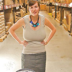 Cleavage big boob woman 3