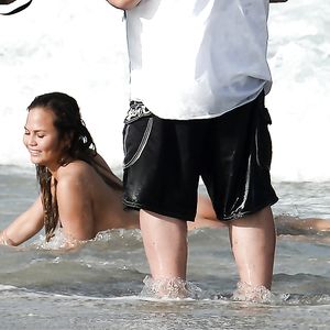 Chrissy Teigan Beach Photoshot