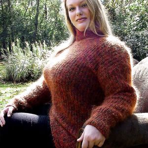 Big breasts in tight sweaters