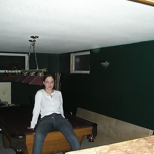 big tit pool table girl