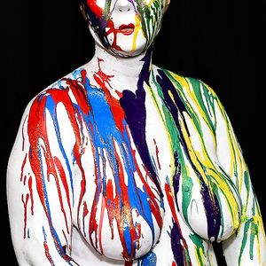 1-11-18 Body Painting My Wife's Big Tits