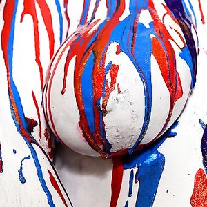 1-11-18 Body Painting My Wife's Big Tits