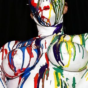 1-11-18 Body Painting My Wife's Big Tits