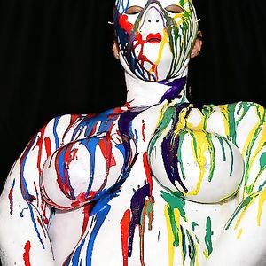 1-11-18 Body Painting My Wife's Big Tits