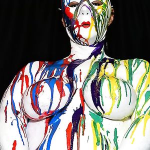 1-11-18 Body Painting My Wife's Big Tits