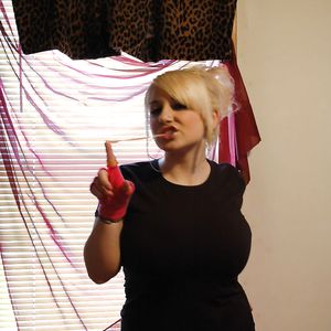 blonde chick with big tits - big boobs