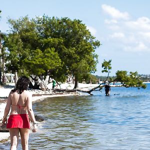 Busty Bikini Milf on the beach NN - big boobs