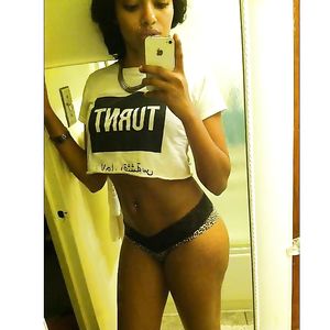 Black Beauty Selfies in Undi's and Lingerie - big boobs