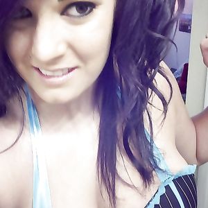 Super Busty Punk College Girl Gets Totally Nude - tits