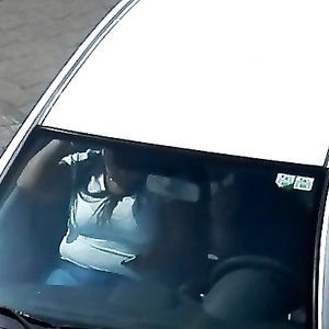 candid busty bbw wife in white top - voyeur