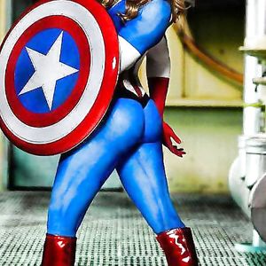 Body paint nude women - big boobs