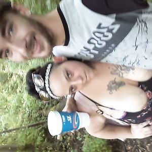 Sexy wife outdoor big tits - big tits