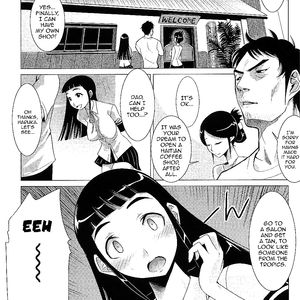 Summer tanned breast cafe - cartoon