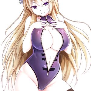 front zipper swimsuit and backless panties x3 - camel toes