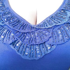 Purple T-shirt - tits