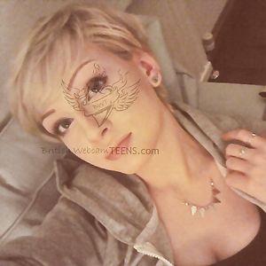 Blonde big tits hipster - has naked selfie fun - selfie