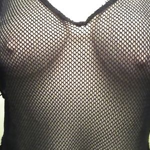 BlissWizard's Big tits in fishnet. - big tits