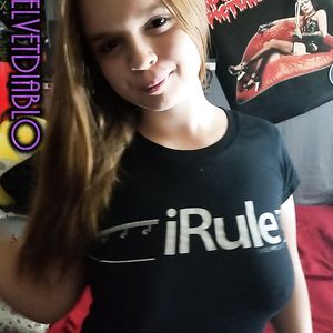 Natural Redhead with Large Ass and Big Tits in an iRule T Shirt -I'm 23- - thick redhead