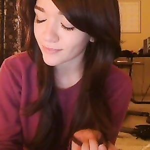 Shy brunette teen with big tits and shaved pussy shows you her entire body. - teen