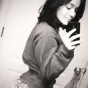 Shy brunette teen with big tits and shaved pussy shows you her entire body. - teen