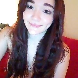 Shy brunette teen with big tits and shaved pussy shows you her entire body. - teen