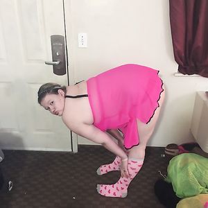 Pink Lingerie BBW Teen With Big Tits - sexy lingerie