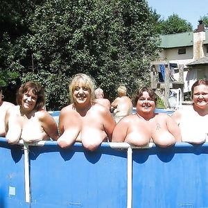 Large nudists breasts - public nudity