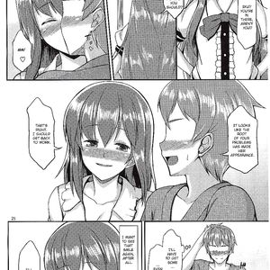 Busty girl at halloween party - cartoon