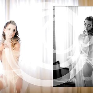 Set fotografico caldo di una sposina - stockings