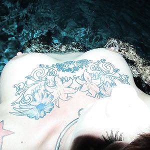 Neighbors pool - big boobs