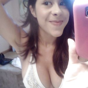 In the changing room - brunette