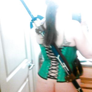 new green corset - asses