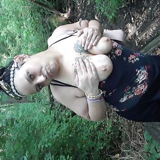 Sexy wife outdoor big tits - big tits