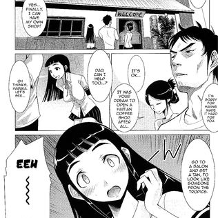 Summer tanned breast cafe - cartoon