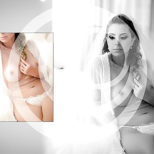 Set fotografico caldo di una sposina - stockings